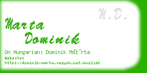 marta dominik business card